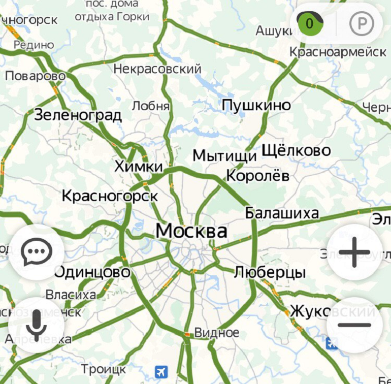 Карта туч москва