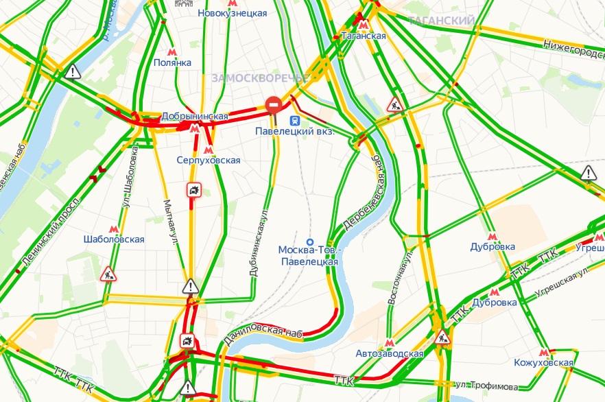 Карта мкад пробки сейчас онлайн в москве