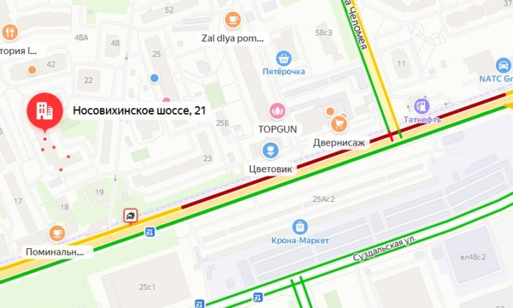 Карта носовихинское шоссе