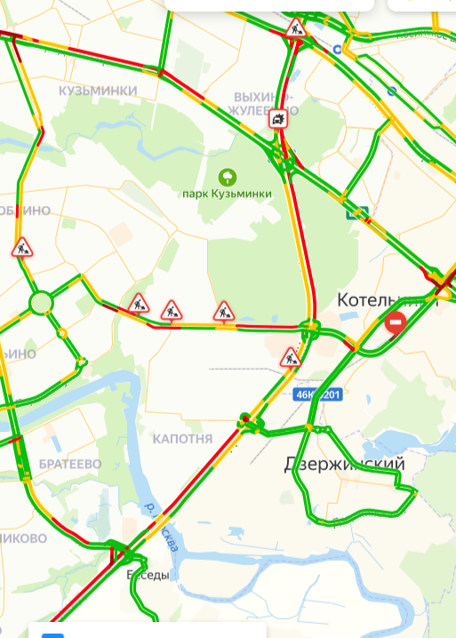 Карта пробок дмитровское шоссе