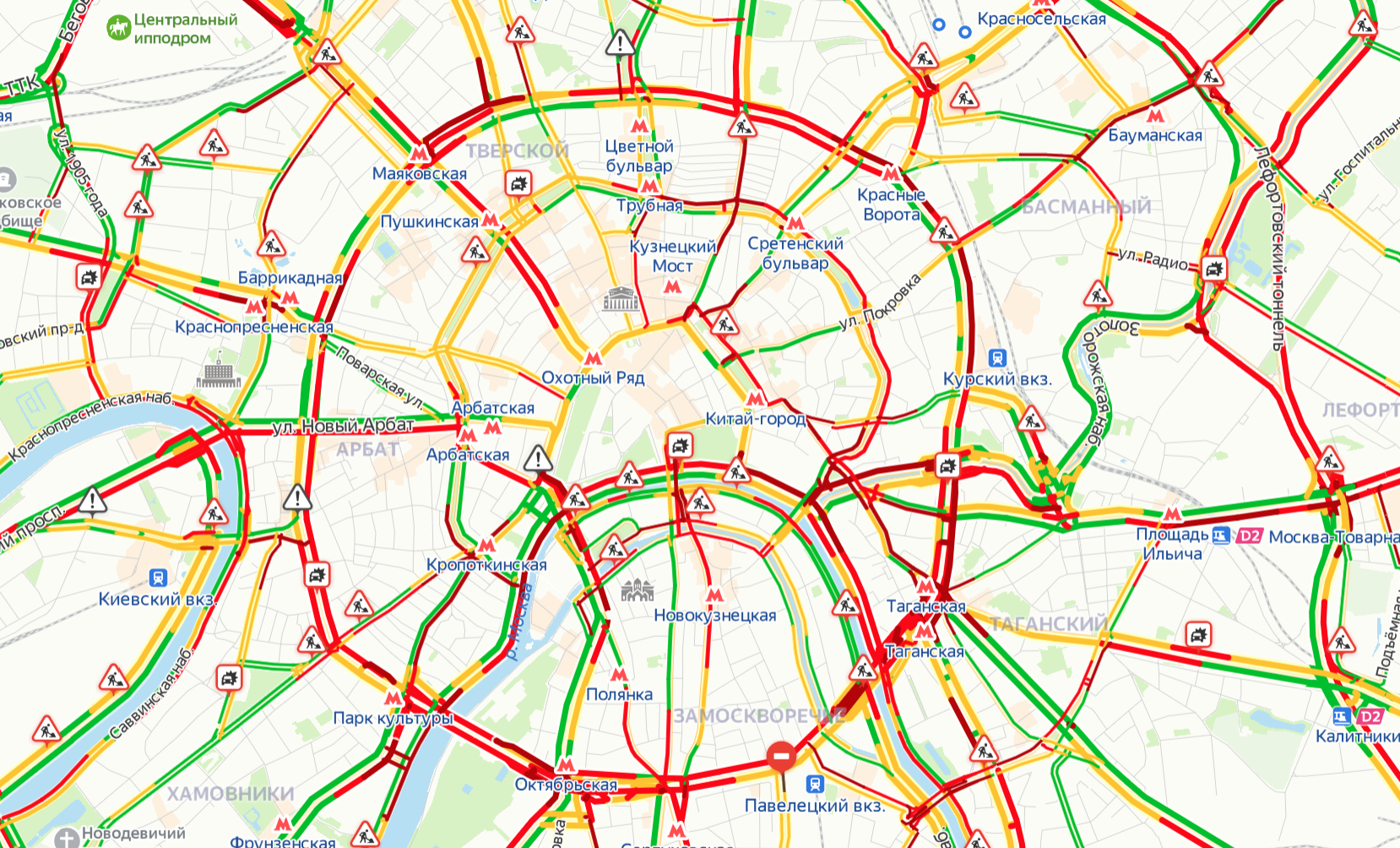 Метро карта москвы пробки