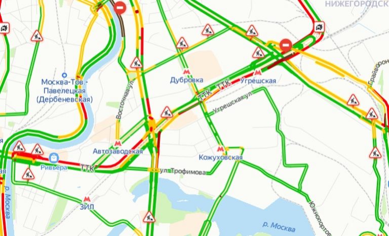 Пробки на дмитровском шоссе в сторону москвы сейчас карта