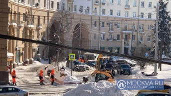 Городские службы продолжат шуршат по улицам Москвы в новогодние праздники