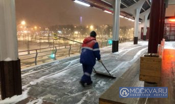 В Москве ночью 11 ноября обещают снег, гололедицу и сильный ветер