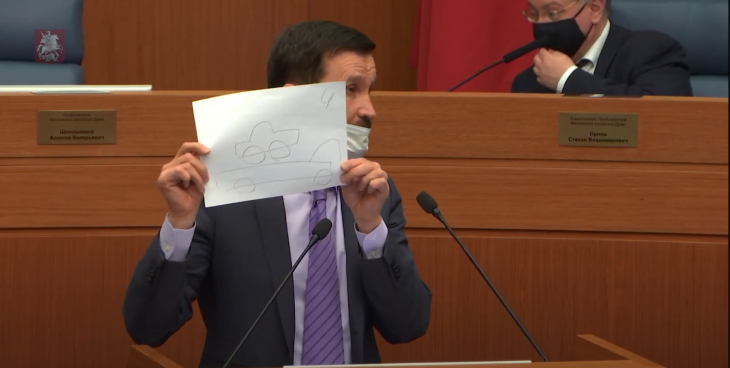 Депутат Александр Семенников. Фото: скриншот с трансляции заседания.