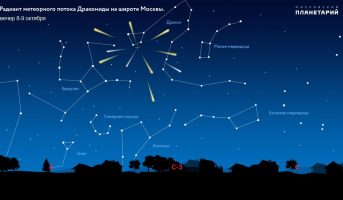 Куда москвичу смотреть в ночь на 9 октября, чтобы увидеть взрыв звёзд из потока Дракониды