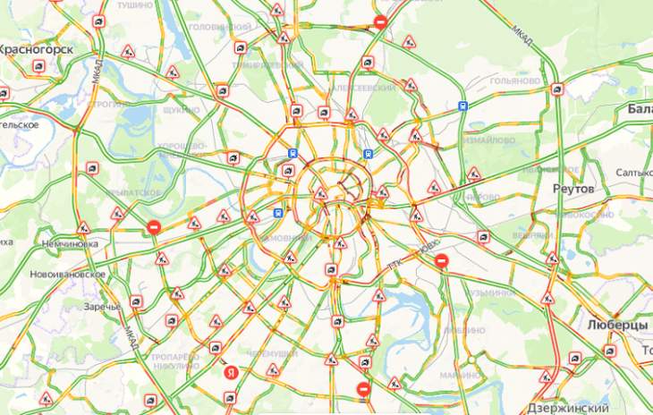 Карта москвы с пробками на весь экран