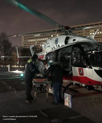Пострадавшего в ДТП в Новой Москве мужчину эвакуировали на вертолете