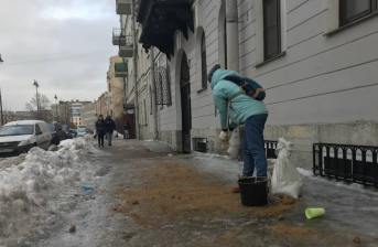 Жители Петербурга не стали дожидаться пообещавших убрать снег чиновников