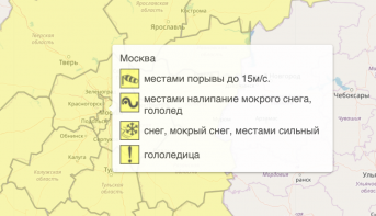 Московский регион оказался под желтым одеялом погодной опасности до 4 апреля